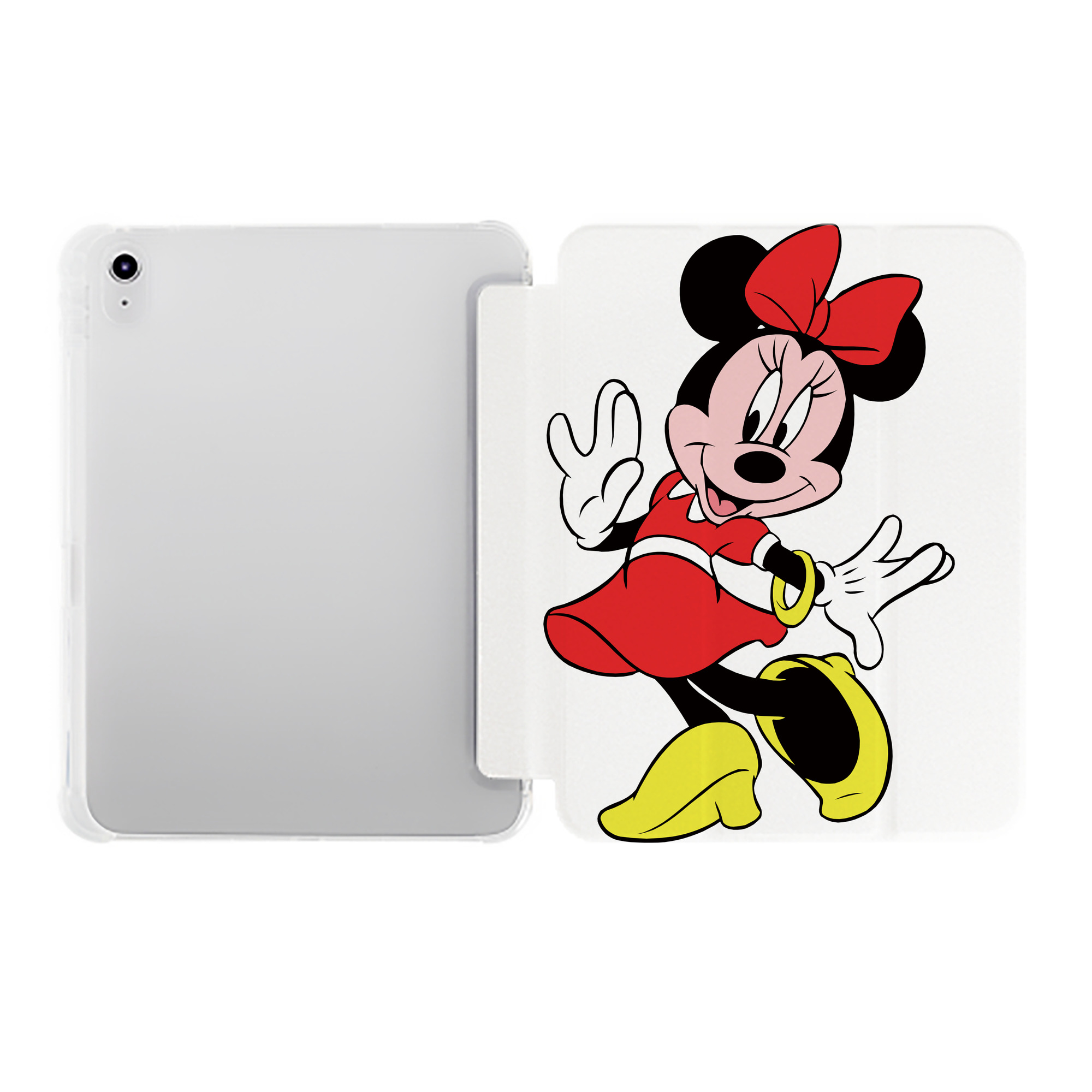 （画像用） ミッキーマウス Mickey Mouse IPad ケース ペン収納付き 三つ折りスタンド PUレザー×シリコン 対応機種9.5/10.5/10.9インチ